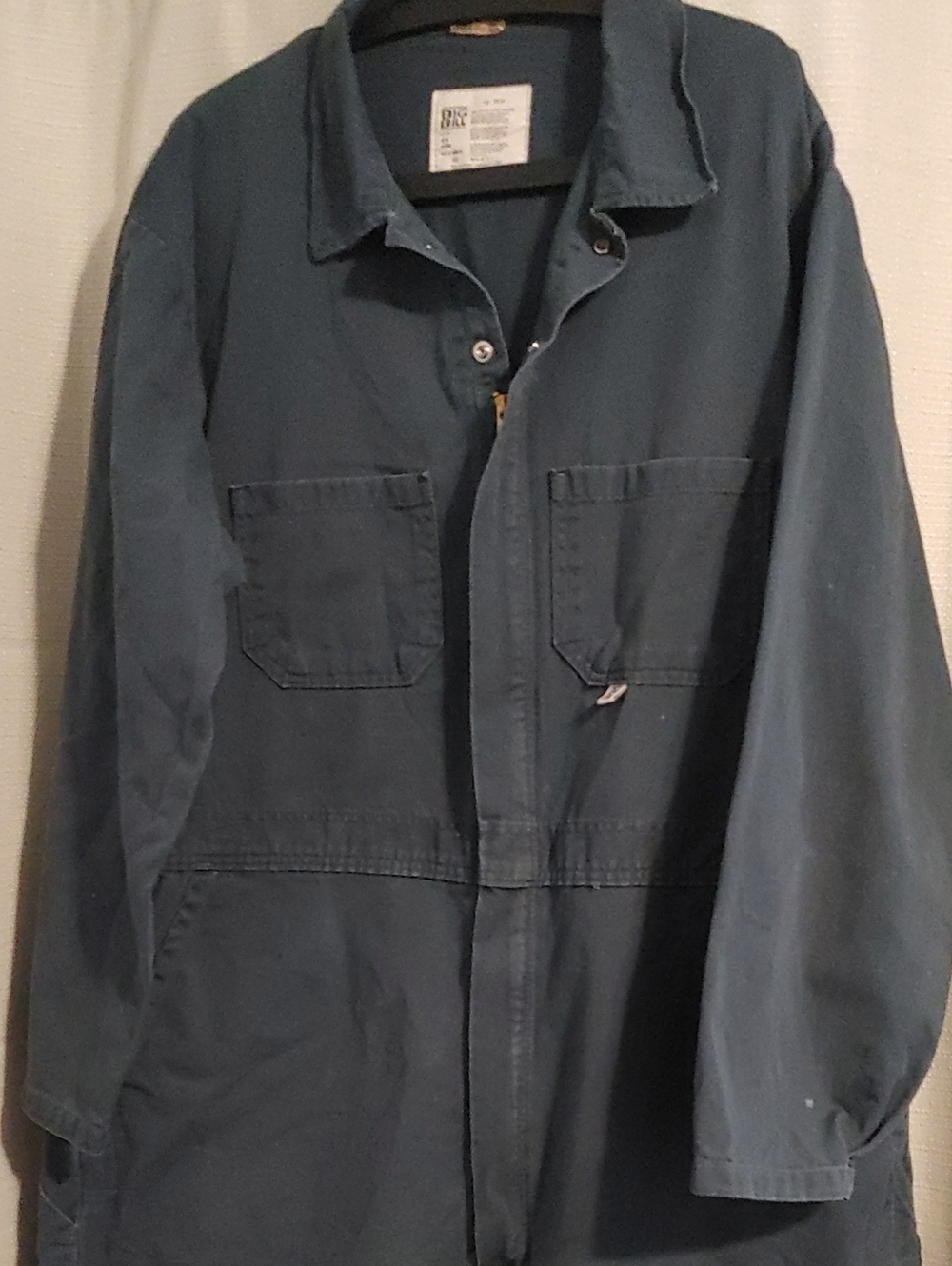 Big Bill Men's Industrial Work Coverall, Navy Blue